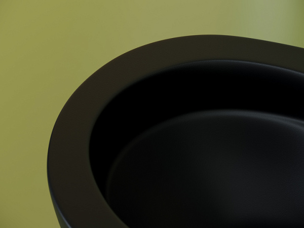 Ceramicanova Унитаз подвесной Uno Rimless с ультратонким сидением, микролифт, черный мат.