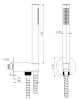 Комплект для душа Remer 337XC317MCHS, латунь брашированная PVD