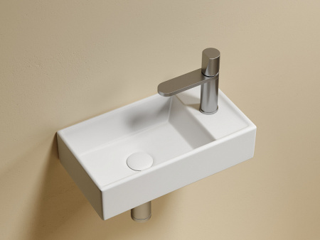 Ceramicanova Умывальник подвесной прямоугольный Element  407*217*100мм, чаша слева, бел. мат.