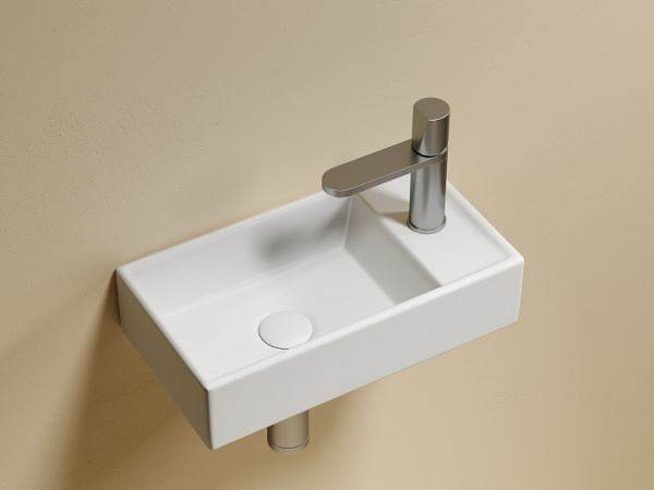 Ceramicanova Умывальник подвесной прямоугольный Element  407*217*100мм, чаша слева, бел. мат.