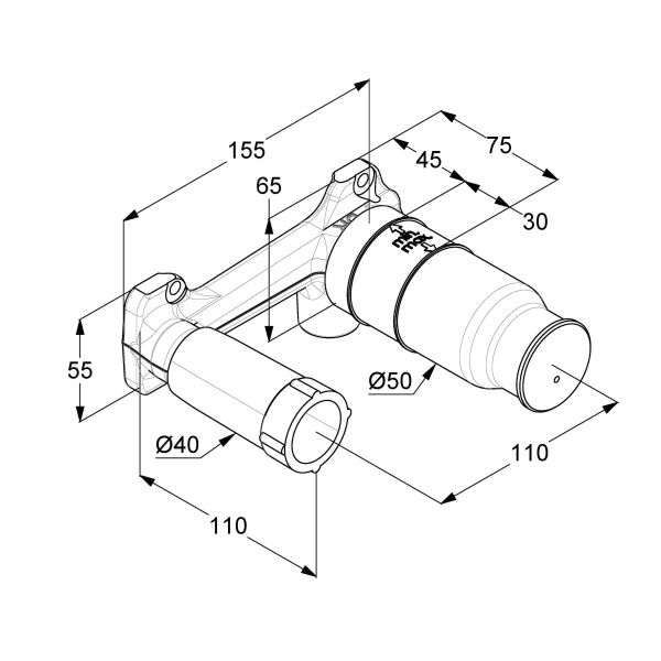 KLUDI Встраиваемая часть смеситель для раковины