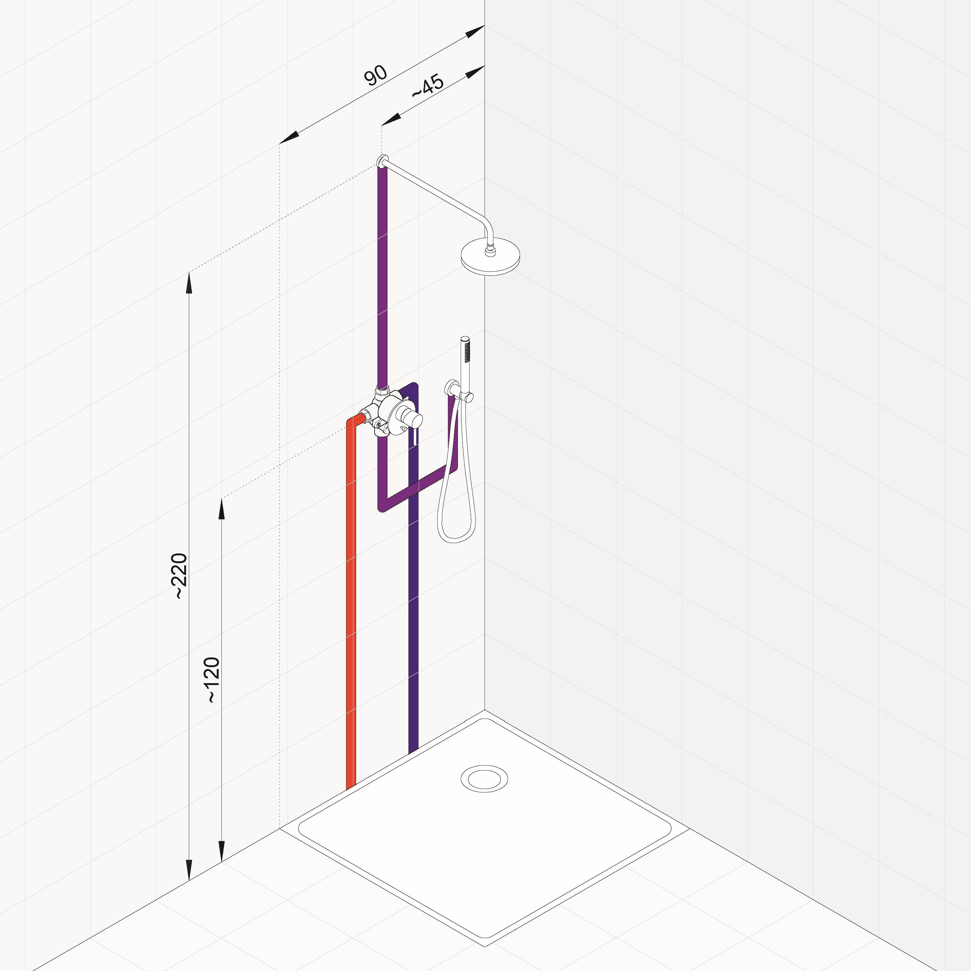 KLUDI BOZZ Комплект для душа  (7 в 1) черный матовый New