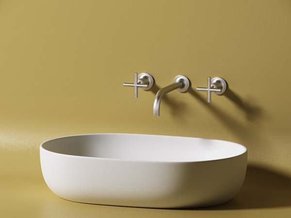 Ceramicanova Умывальник накладной овальный Element 600*415*135мм, белый мат.