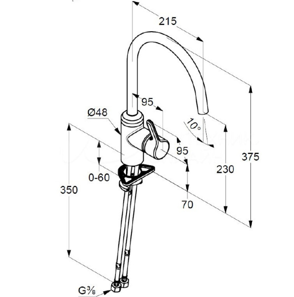 Смеситель для кухни KLUDI BOZZ черный матовый