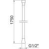 Душевой шланг CLEVER, 1,75 м-1/2", ПВХ, оружейная сталь
