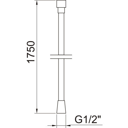Душевой шланг CLEVER, 1,75 м-1/2", ПВХ, оружейная сталь