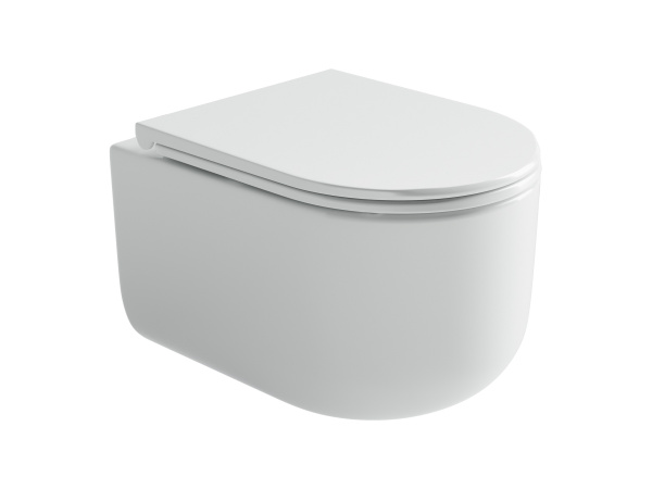 Комплект Подвесной унитаз Ulma Rimless CN4006 + Система инстал. Balance кнопка Square CN121002MB чер