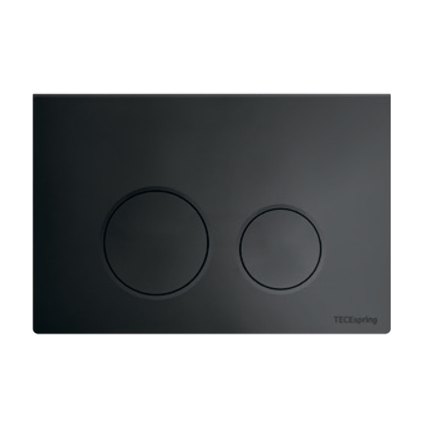 Комплект TECEspring, панель смыва с кругл кнопками LT, черный матовый, унитаз модель K