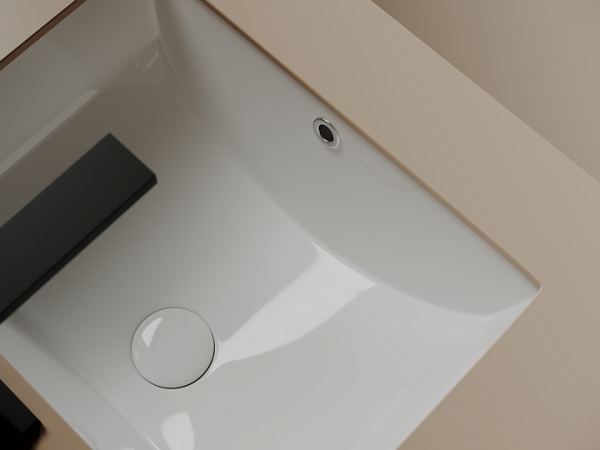 Ceramicanova Раковина встраиваемая снизу Era, с отверстием слива - перелива 460x348x213 мм