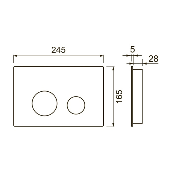 Комплект TECEspring Base, панель смыва LT с круглыми кнопками, хром глянц., унитаз модель R NEW