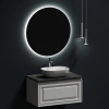 Sancos Столешница с отверстием под смеситель, 800х460, черный (black sky)