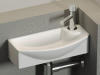 Ceramicanova Умывальник подвесной Element 455*220*130мм, чаша слева, белый