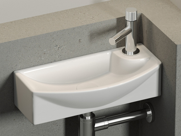 Ceramicanova Умывальник подвесной Element 455*220*130мм, чаша слева, белый