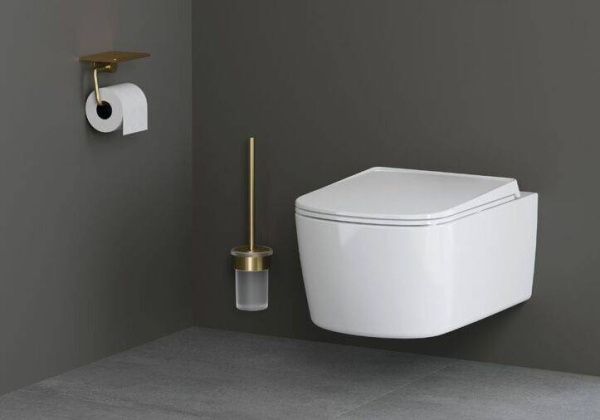 KLUDI VELA R Туалетный гарнитур подвесной (ершик), брашированное золото