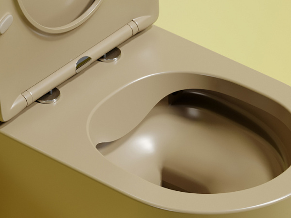 Ceramicanova Унитаз подвесной Modena Rimless с микролифтом, капучино мат.
