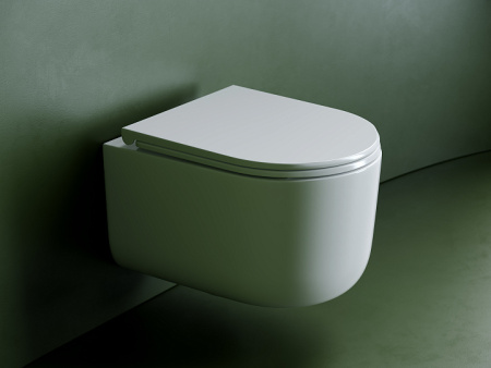 Ceramicanova Унитаз подвесной Ulma Торнадо безободковый, с ультрат. сиденьем с микрол., с кр. скрыт