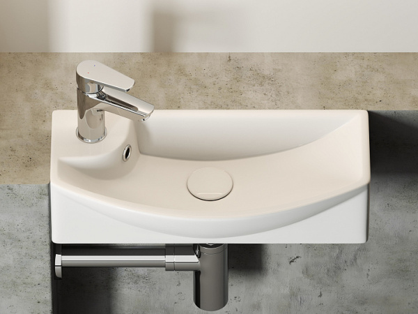 Ceramicanova Умывальник подвесной Element 455*220*130мм, чаша справа, белый