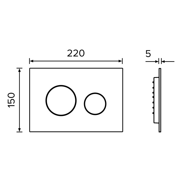 N500921 TECEbase 3.0 Модуль в комплекте с панелью смыва TECEloop, хром глянцевая