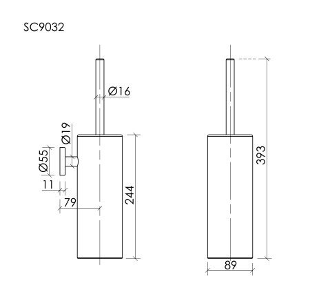 SANCOS Ершик Base вороненая сталь