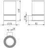 KLUDI VELA R  Держатель со стаканом черный матовый
