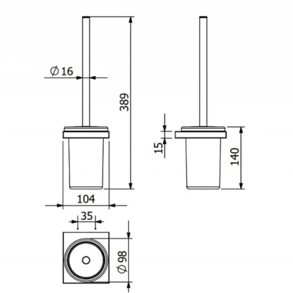 KLUDI-VELA C туалетный гарнитур оружейная сталь