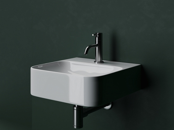 Ceramicanova Умывальник подвесной AURA с 1 отверстием для смесителя, без перелива 435*395*135мм