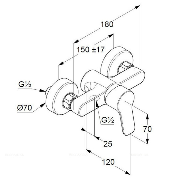 KLUDI PURE&EASY Комплект для душа (3 в 1)