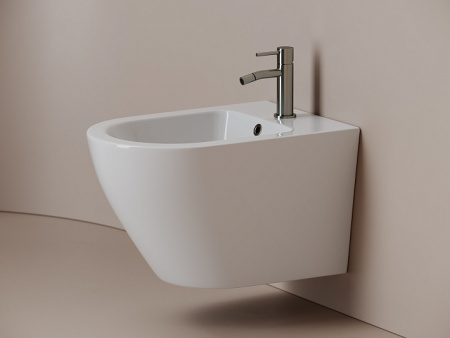 Ceramicanova Биде подвесное Whirl с крепежом для скрытого монтажа белый