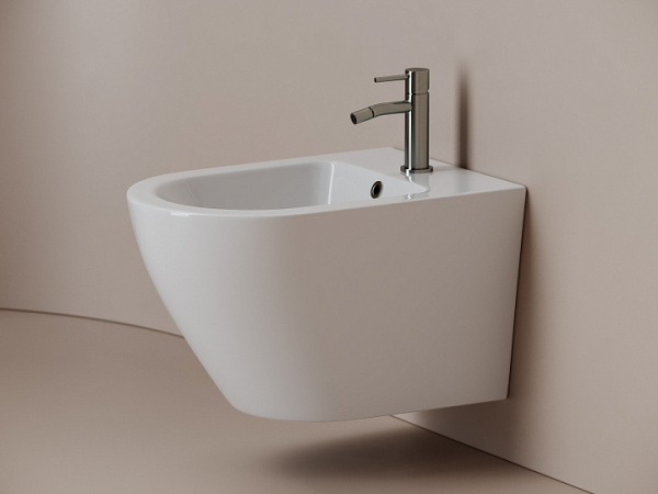 Ceramicanova Биде подвесное Whirl с крепежом для скрытого монтажа белый