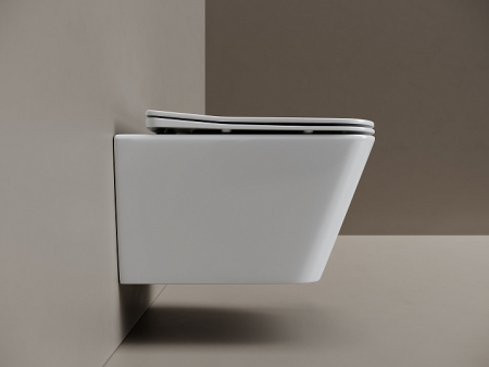 Ceramicanova Унитаз подвесной  Miro 52см, торнадо 3.0 сиденье микролифт крепления белый