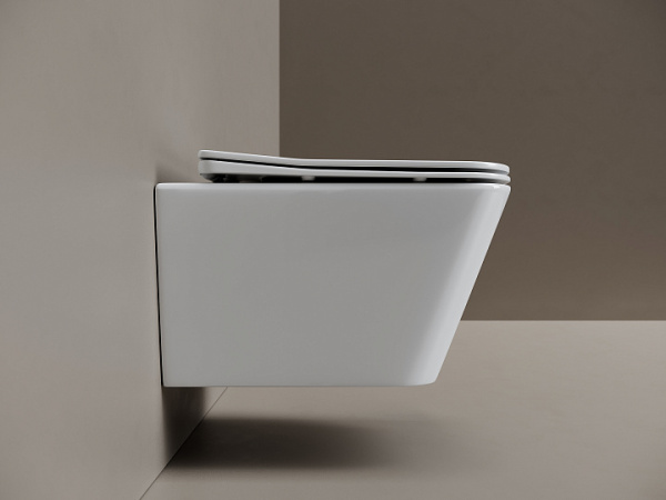 Ceramicanova Унитаз подвесной  Miro 52см, торнадо 3.0 сиденье микролифт крепления белый