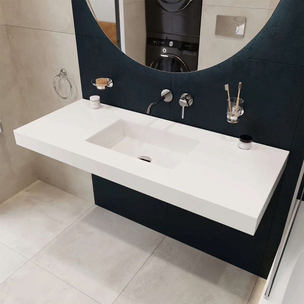 Умывальник  Kupala Dana встраиваемый под столешницу 500x330x120 мм белый матовый