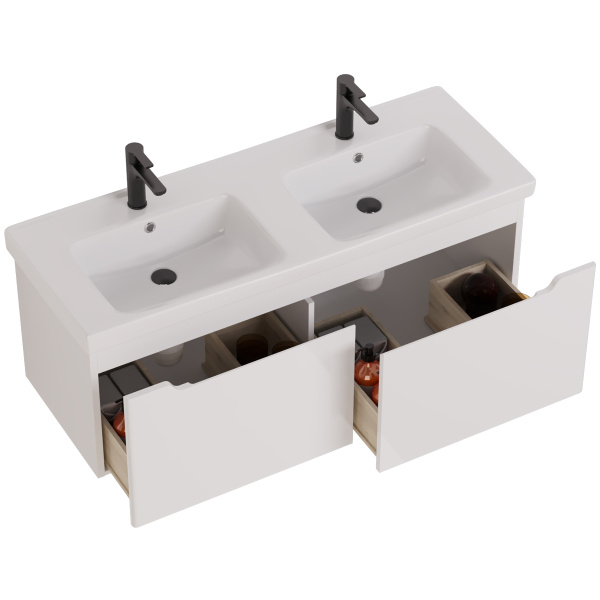 99.9400 W 125 Тумба подвесная, 2 ящ., белая