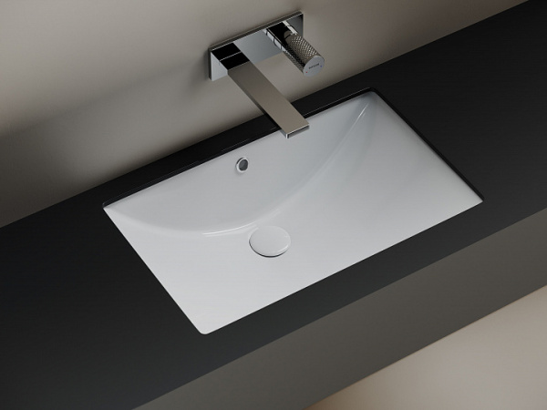 Ceramicanova Умывальник прямоугольной встраиваемый снизу Era 600x390x190 мм цвет белый