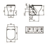 IS TESI AquaBlade® Унитаз приставной напольный, горизонт. выпуск (стульчак T352801/T352701)