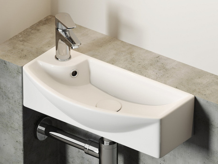 Ceramicanova Умывальник подвесной Element 455*220*130мм, чаша справа, белый