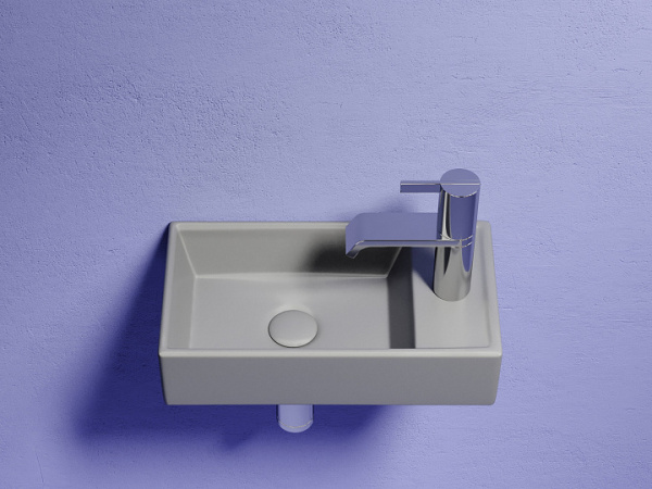 Ceramicanova Умывальник прямоугольный Element с слева, отв.п/смес. справа 407*217*100 антр. мат.