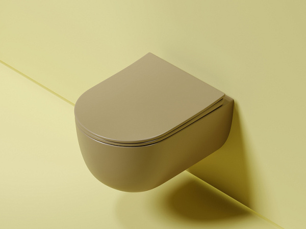 Ceramicanova Унитаз подвесной Modena Rimless с микролифтом, капучино мат.