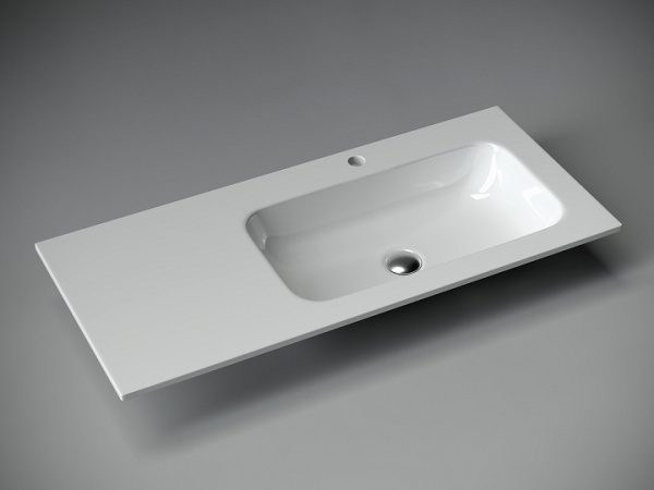 Ceramicanova Умывальник мебельный Grace 1010*457*137мм, чаша справа, белый