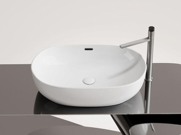 Ceramicanova Умывальник накладной овальный Element 610*420*155мм со сливом переливом