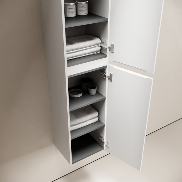 Шкаф-пенал подвесной SANCOS Code, 350х350х1650 мм, цвет белый, арт. PCD35W