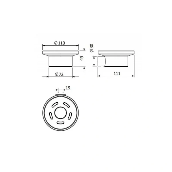 KLUDI-VELA R мыльница брашированный никель