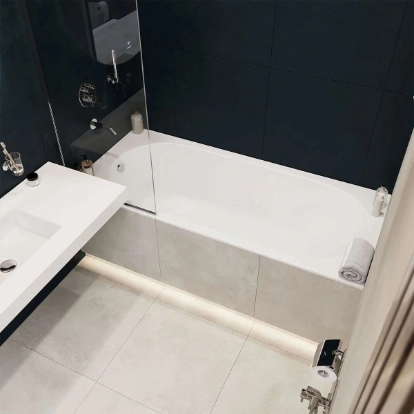 Ванна Kupala OBEREG встраиваемая стандартный слив 1700x750x610 белый матовый