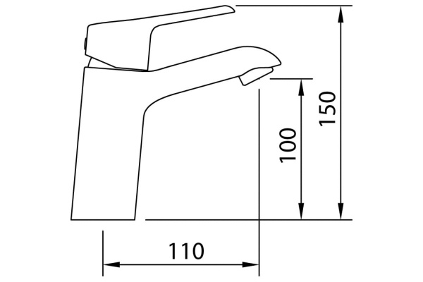 CLEVER S12 ELEGANCE Смеситель для раковины 100 мм, ec1, хром