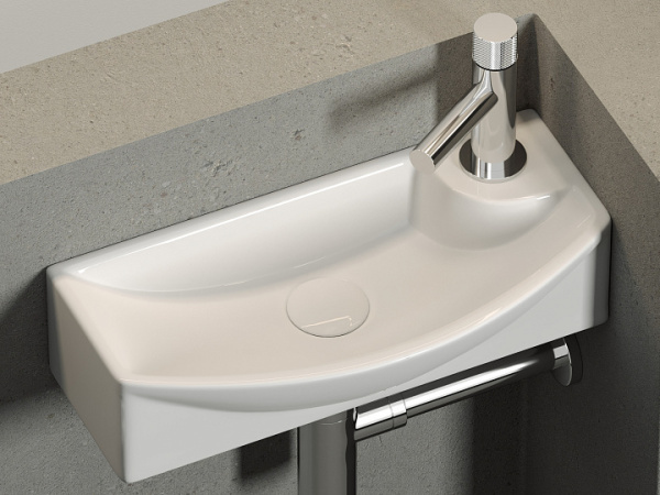 Ceramicanova Умывальник подвесной Element 455*220*130мм, чаша слева, белый