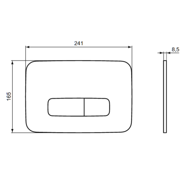 IS Панель смыва OLEAS™ M3 механическая, двойной смыв, PVD Brushed Gold (Шлифованное Золото)