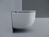 Ceramicanova Унитаз подвесной Voga 49см, торнадо 3.0 сиденье микролифт крепления белый
