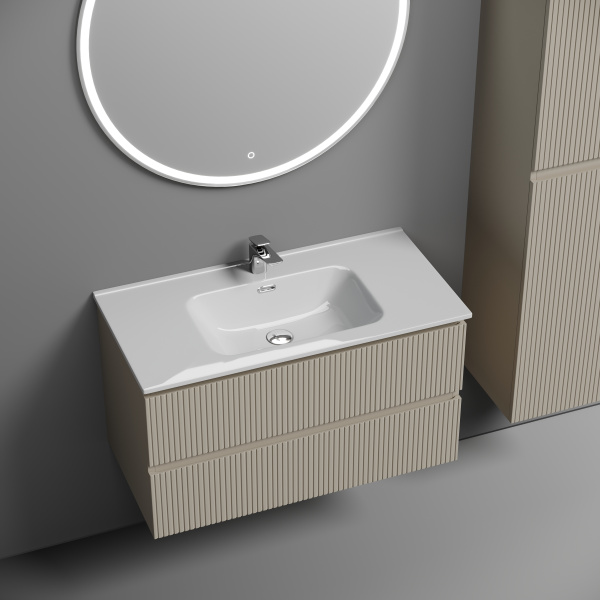 SANCOS Тумба подвесная Snob T 890х445х500, c двумя, Beige Soft