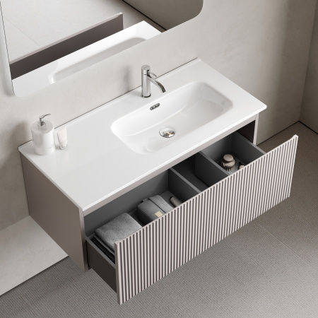 Sancos Тумба подвесная правая Snob R 1.0, од.ящик, доводчики скрытого монтажа, 995х445х406 Doha Soft