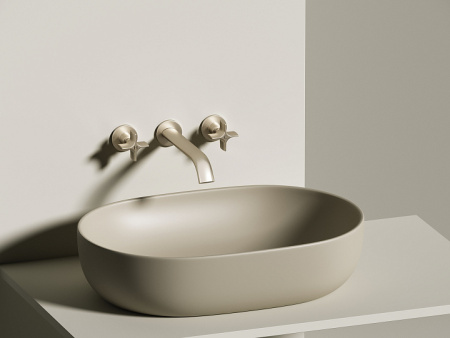 Ceramicanova Умывальник накладной овальный Element 600*415*135мм,Капучино Матовый 